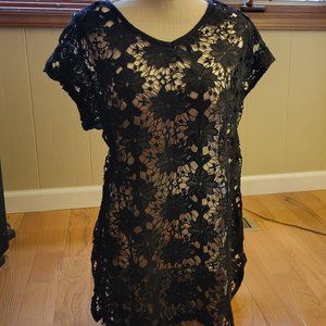 Black lace coverup